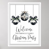 Eenvoudig kerstfeest welkomstbord poster (Voorkant)