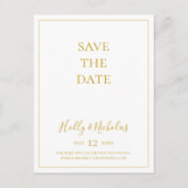 Eenvoudig kerstfeest | White Save the Date Briefka Uitnodiging Briefkaart (Voorkant)
