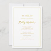 Eenvoudig kerstfeest | White we Do Vow Renewal Kaart (Voorkant)