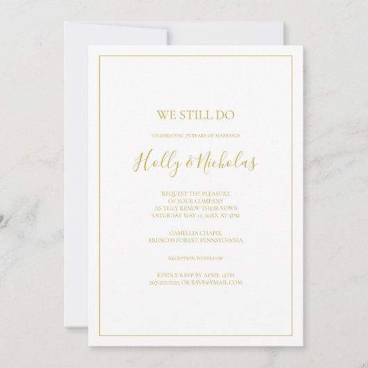 Eenvoudig kerstfeest | White we Do Vow Renewal Kaart (Voorkant)