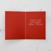 Eenvoudig kerstfeestbericht feestdagen kaart (Binnen)