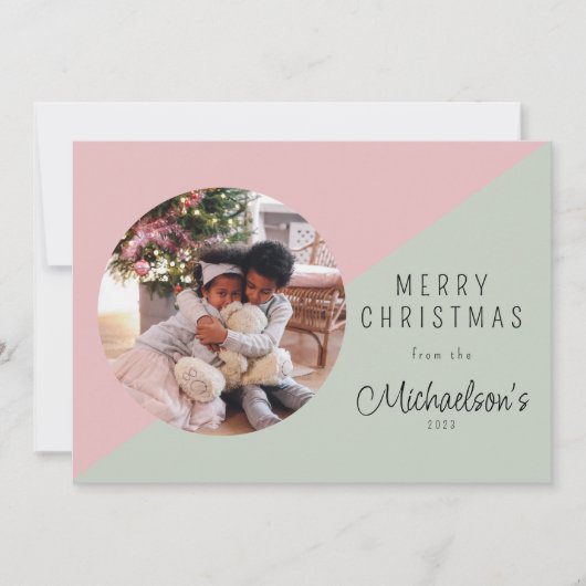 Eenvoudig kerstfeestkaartje voor feestdagen feestdagenkaart (Voorkant)