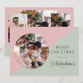 Eenvoudig kerstfeestkaartje voor feestdagen feestdagenkaart (Voorkant / Achterkant)