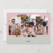 Eenvoudig kerstfeestkaartje voor feestdagen feestdagenkaart (Achterkant)