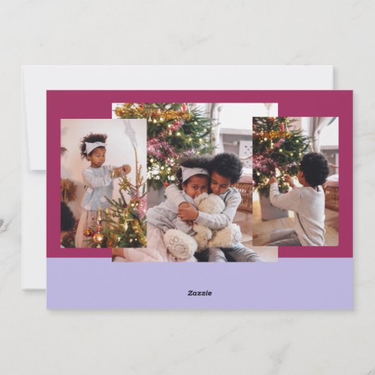 Eenvoudig kerstfeestkaartje voor feestdagen feestdagenkaart (Achterkant)