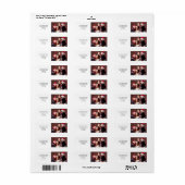 Eenvoudig kerstfoto adreslabel etiket (Full Sheet)