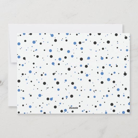 Eenvoudig kerstfoto, kobalt Blue Feestdagenkaart (Achterkant)