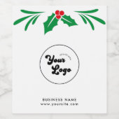 Eenvoudig kerstgebruik zakelijk bedrijfslogo wijn etiket (Enkel label)