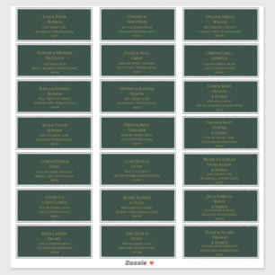 Eenvoudig kerstgroen GastAdresetiketten Sticker