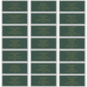 Eenvoudig kerstgroen | GastAdresetiketten Sticker (Voorkant)