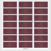 Eenvoudig kerstgroen | Rode Adresetiketten Sticker (Vel)