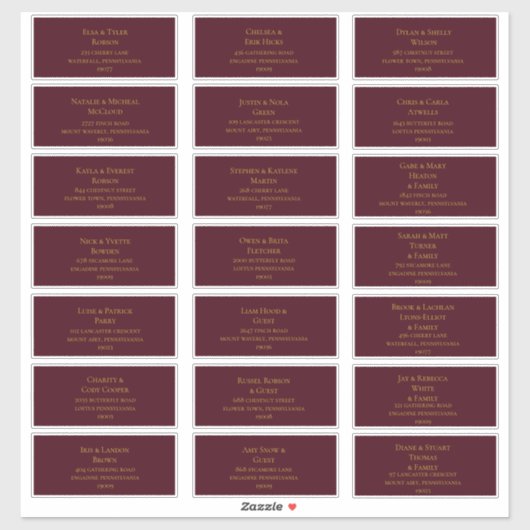 Eenvoudig kerstgroen | Rode Adresetiketten Sticker (Vel)