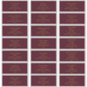 Eenvoudig kerstgroen | Rode Adresetiketten Sticker (Voorkant)