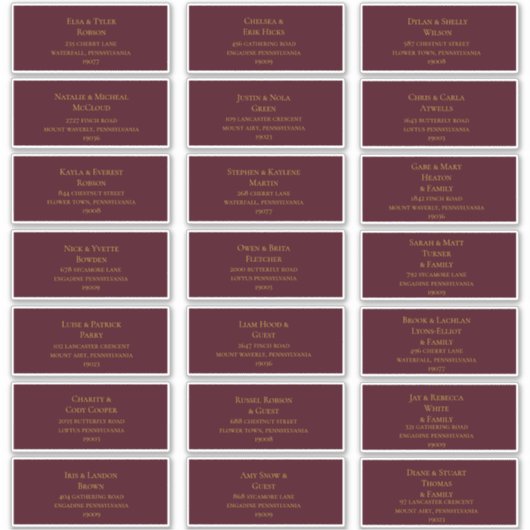 Eenvoudig kerstgroen | Rode Adresetiketten Sticker (Voorkant)