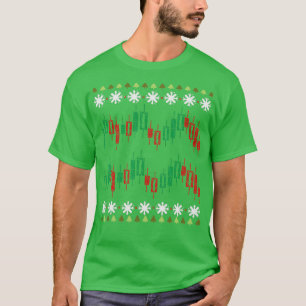 Eenvoudig kersthandelaar met kerstcadehandel t-shirt