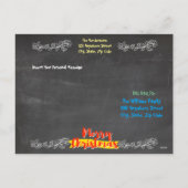 Eenvoudig kerstkerst feestdagenkaart (Achterkant)