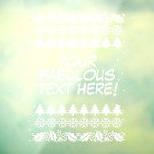 Eenvoudig kerstkeuken aangepast tekstdecoratief raamsticker (Vel 3)