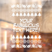 Eenvoudig kerstkeuken aangepast tekstdecoratief raamsticker (Vel 2)