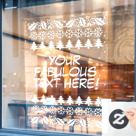 Eenvoudig kerstkeuken aangepast tekstdecoratief raamsticker