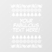 Eenvoudig kerstkeuken aangepast tekstdecoratief raamsticker (Vel)