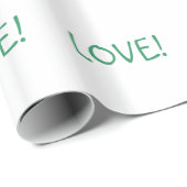 Eenvoudig kerstliefdesfeestmaal groen lettertype cadeaupapier (Rol Hoek)