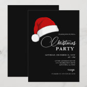 Eenvoudig Kerstman Hat Script Kerstfeest Kaart (Voorkant / Achterkant)