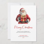 Eenvoudig Kerstman Modern Script Lettertype Vakant Feestdagenkaart (Voorkant)