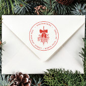 Eenvoudig kerstmaretak retouradres rubberstempel