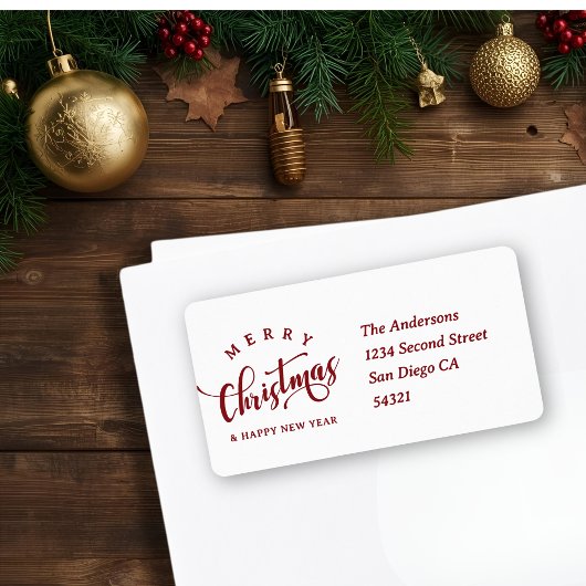 Eenvoudig Kerstmis Calligrafie Schrift Etiket