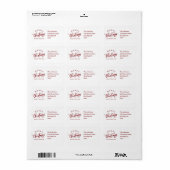 Eenvoudig Kerstmis Calligrafie Schrift Etiket (Full Sheet)