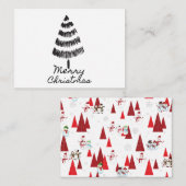 Eenvoudig Kerstmis Notitiekaartje (Voorkant / Achterkant)