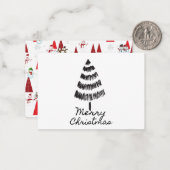 Eenvoudig Kerstmis Notitiekaartje (Voorkant / Achterkant in situ)