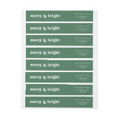 Eenvoudig Kerstmis Vrolijk en Helder Terugkeeradre (Vel)