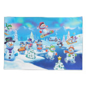 Eenvoudig kerstontwerp voor kinderen kussensloop (Achterkant)