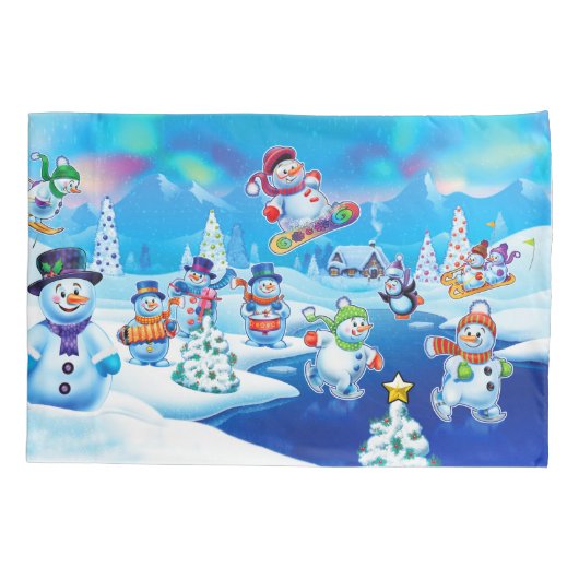 Eenvoudig kerstontwerp voor kinderen kussensloop (Achterkant)