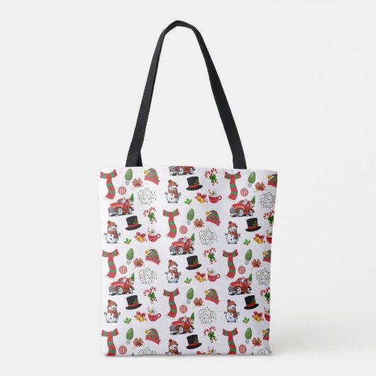 Eenvoudig kerstplezier tote bag (Achterkant)