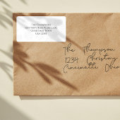 Eenvoudig kerstretouradres Aangepast Etiket