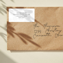 Eenvoudig kerstretouradres Aangepast Etiket