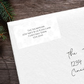 Eenvoudig kerstretouradres Aangepast Etiket