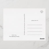 Eenvoudig kerstrood - Verticaal 3 Foto | Goud Folie Feestdagen Briefkaart (Achterkant)