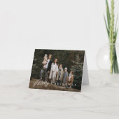 Eenvoudig Kerstscript 3 Foto Kerstmis Feestdagen Kaart (Voorkant)