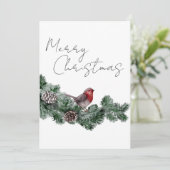 Eenvoudig kerstscript feestdag Kaart (Staand voorkant)