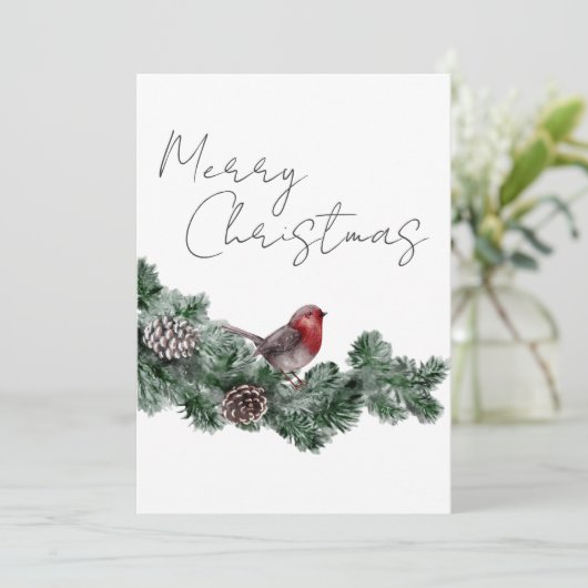 Eenvoudig kerstscript feestdag Kaart (Staand voorkant)