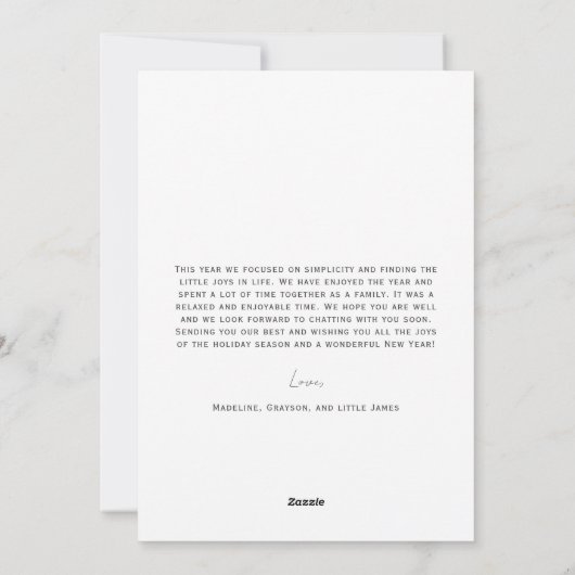 Eenvoudig kerstscript feestdag Kaart (Achterkant)