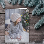 Eenvoudig kerstscript, volledige foto feestdagen kaart