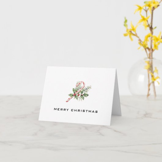 Eenvoudig kerstsnoepriet, prettige kerstKaart Kaart (Gele Bloem)