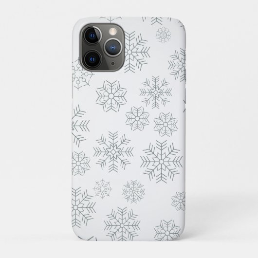 Eenvoudig kerstsnowflakes Patroon iPhone X Hoesje (Achterkant)