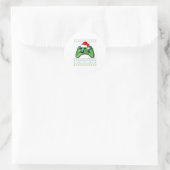 Eenvoudig kerstvideogames controller Ch Ronde Sticker (Tas)