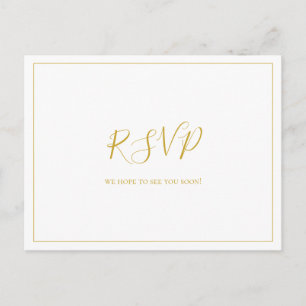 Eenvoudig kerstwit Song Request RSVP Briefkaart