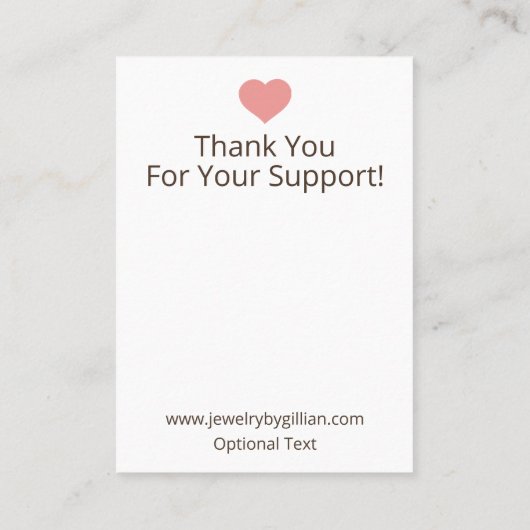 Eenvoudig Ketting en oorscherm met bladeren Visitekaartje (Achterkant)